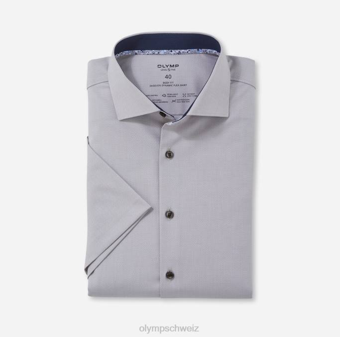 OLYMP Level Five 24/Seven Body Fit, Businesshemd, Kent, Taupe LBD8624 Kleidung