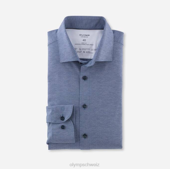 OLYMP Level Five 24/Seven Body Fit, Businesshemd, Langarm extra lang, Modern Kent, Royal LBD8888 Kleidung