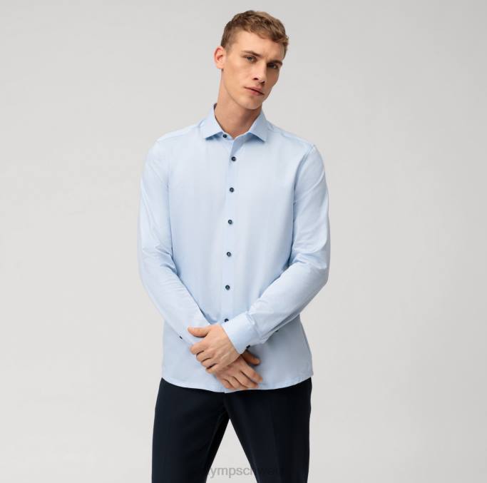 OLYMP Level Five 24/Seven Body Fit, Businesshemd, Modern Kent, Blau LBD8385 Kleidung