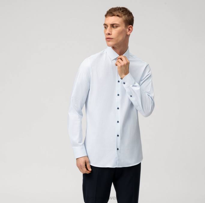 OLYMP Level Five 24/Seven Body Fit, Businesshemd, Modern Kent, Blau LBD8398 Kleidung