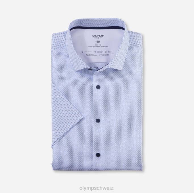 OLYMP Level Five 24/Seven Body Fit, Businesshemd, Modern Kent, Blau LBD8464 Kleidung