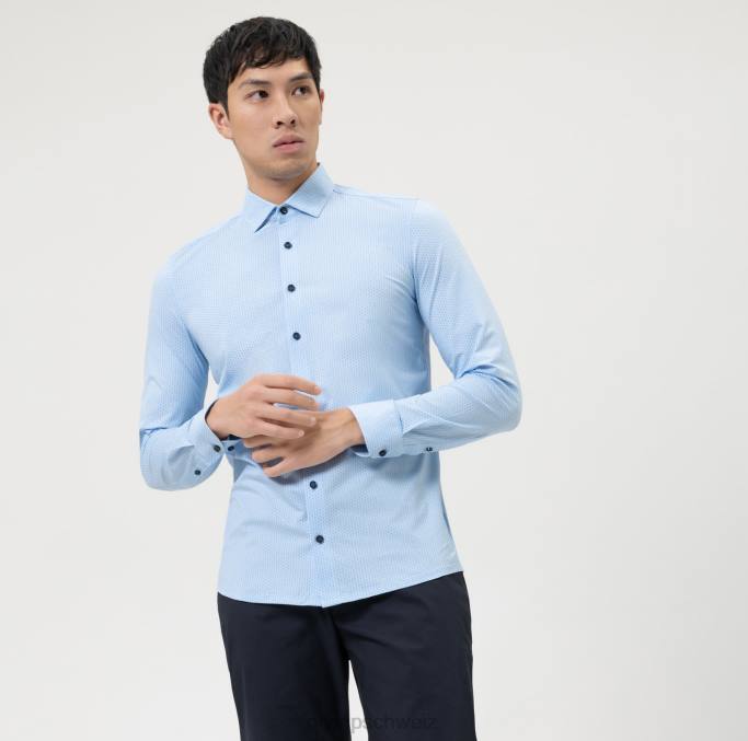 OLYMP Level Five 24/Seven Body Fit, Businesshemd, Modern Kent, Blau LBD8494 Kleidung