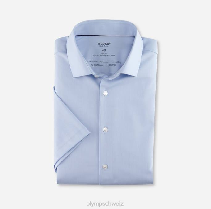 OLYMP Level Five 24/Seven Body Fit, Businesshemd, Modern Kent, Blau LBD8504 Kleidung