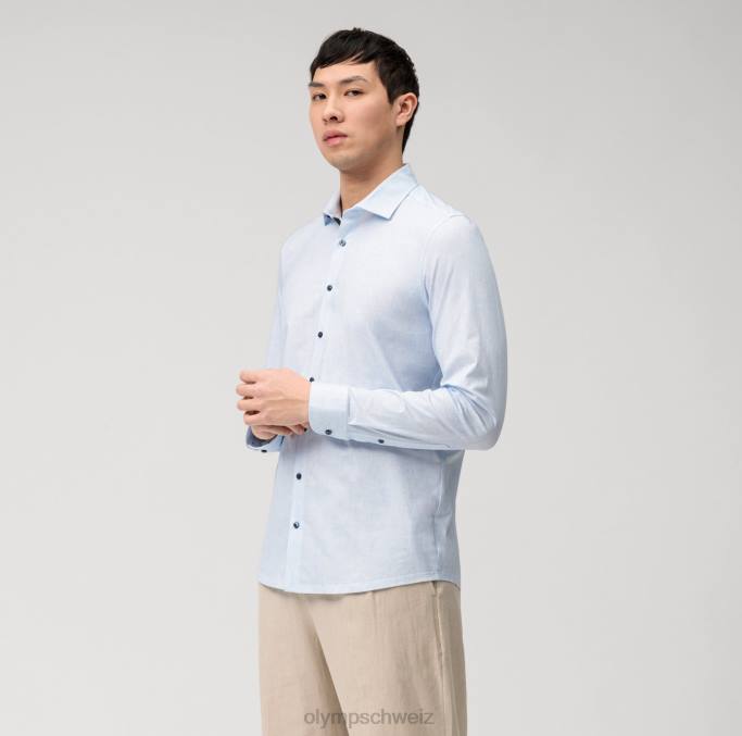 OLYMP Level Five 24/Seven Body Fit, Businesshemd, Modern Kent, Blau LBD8594 Kleidung