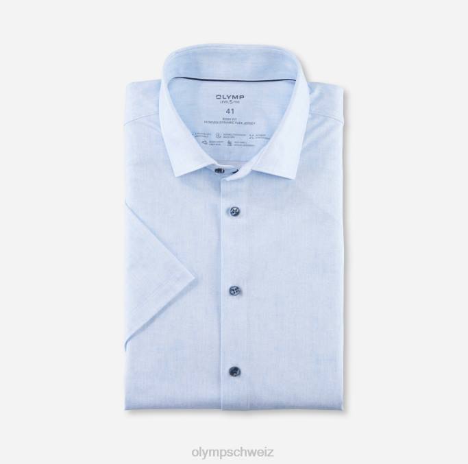 OLYMP Level Five 24/Seven Body Fit, Businesshemd, Modern Kent, Blau LBD8683 Kleidung