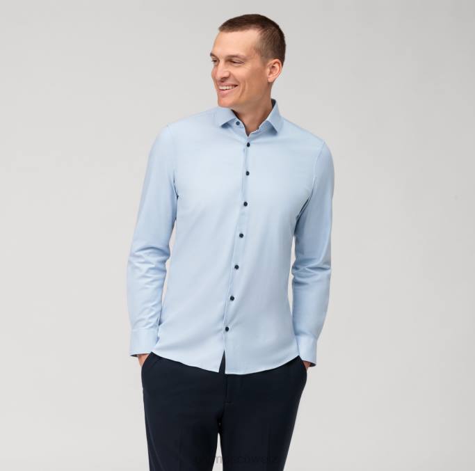OLYMP Level Five 24/Seven Body Fit, Businesshemd, Modern Kent, Hellblau LBD8476 Kleidung