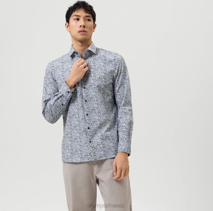 OLYMP Level Five 24/Seven Body Fit, Businesshemd, Modern Kent, Limette LBD8674 Kleidung