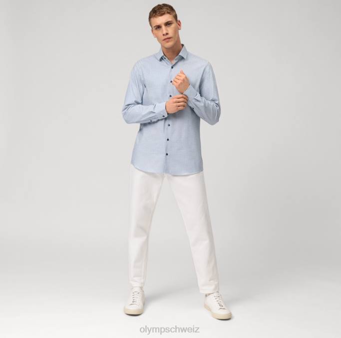 OLYMP Level Five 24/Seven Body Fit, Businesshemd, Modern Kent, Marine LBD8551 Kleidung