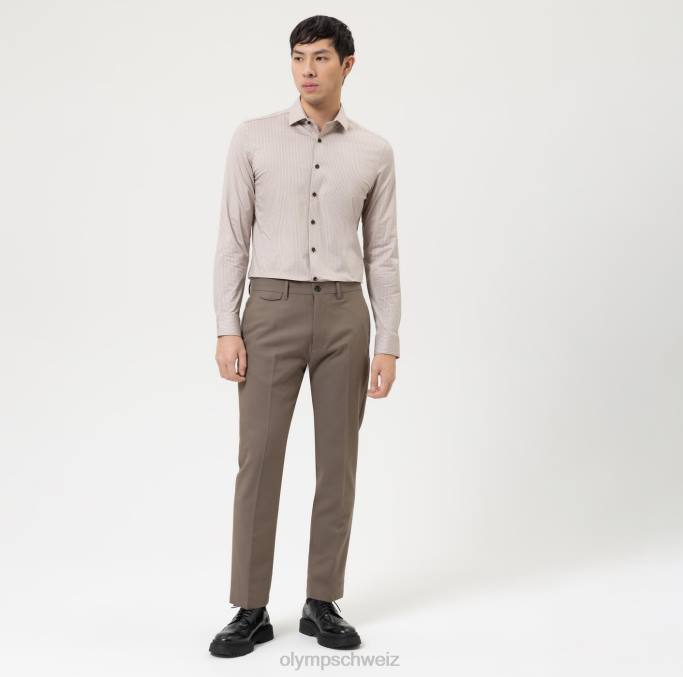 OLYMP Level Five 24/Seven Body Fit, Businesshemd, Modern Kent, Natur LBD8600 Kleidung