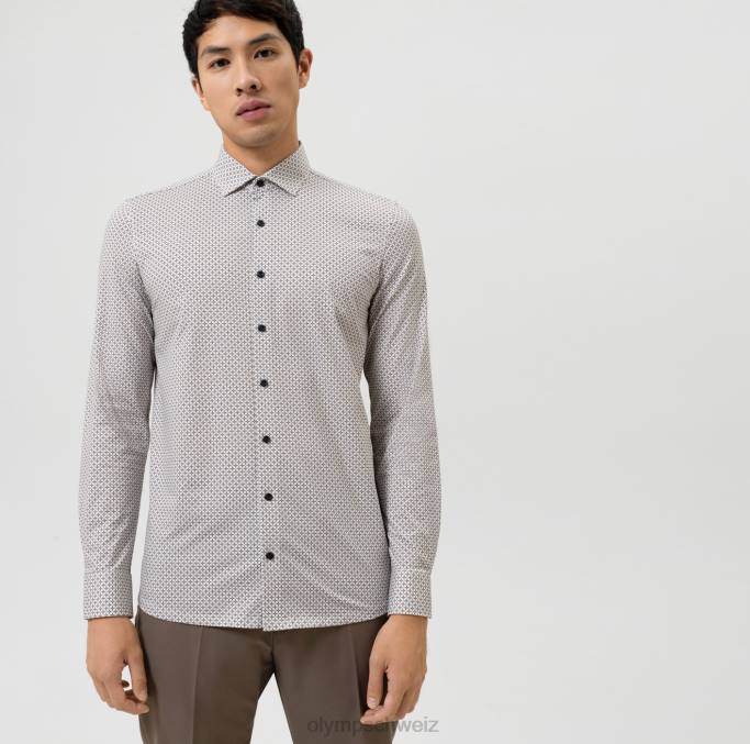 OLYMP Level Five 24/Seven Body Fit, Businesshemd, Modern Kent, Natur LBD8647 Kleidung
