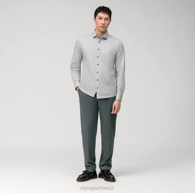 OLYMP Level Five 24/Seven Body Fit, Businesshemd, Modern Kent, Oliv LBD8544 Kleidung