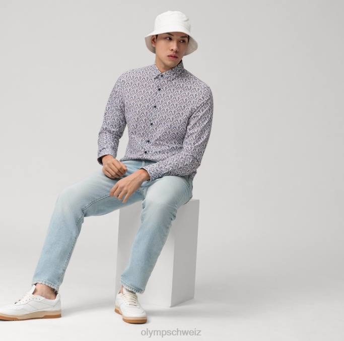 OLYMP Level Five 24/Seven Body Fit, Businesshemd, Modern Kent, Rose LBD8656 Kleidung