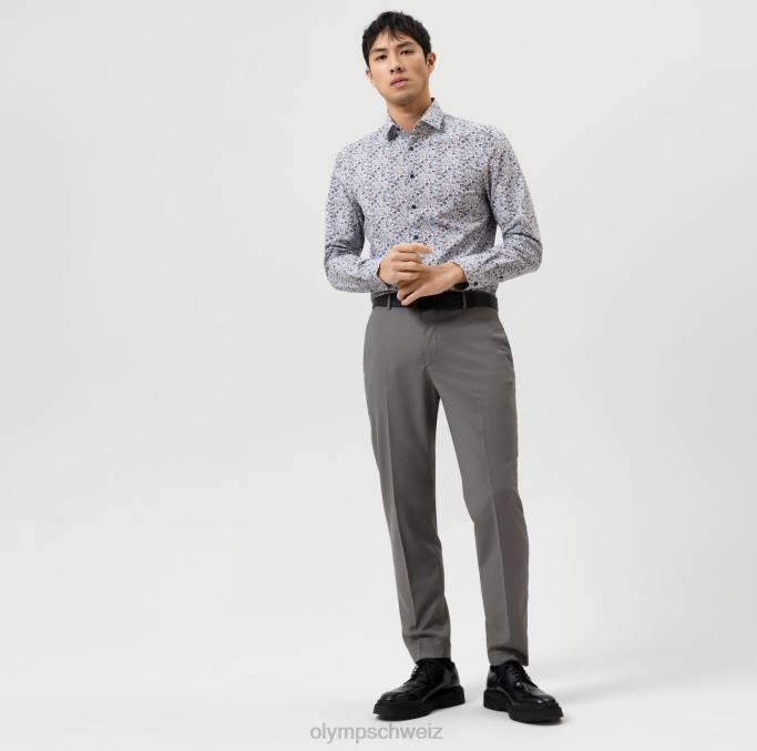 OLYMP Level Five 24/Seven Body Fit, Businesshemd, Modern Kent, Rot LBD8778 Kleidung