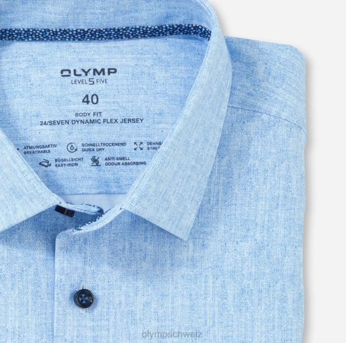 OLYMP Level Five 24/Seven Body Fit, Businesshemd, Modern Kent, Royal LBD8501 Kleidung