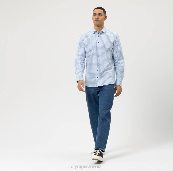 OLYMP Level Five 24/Seven Body Fit, Businesshemd, Modern Kent, Royal LBD8518 Kleidung