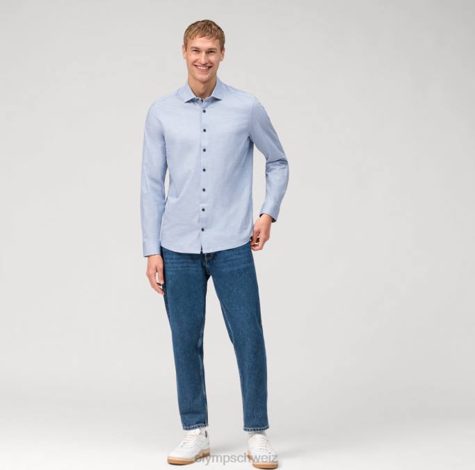 OLYMP Level Five 24/Seven Body Fit, Businesshemd, Modern Kent, Royal LBD8523 Kleidung