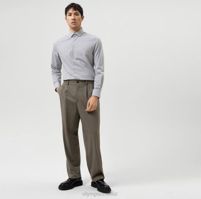 OLYMP Level Five 24/Seven Body Fit, Businesshemd, Modern Kent, Schwarz LBD8547 Kleidung