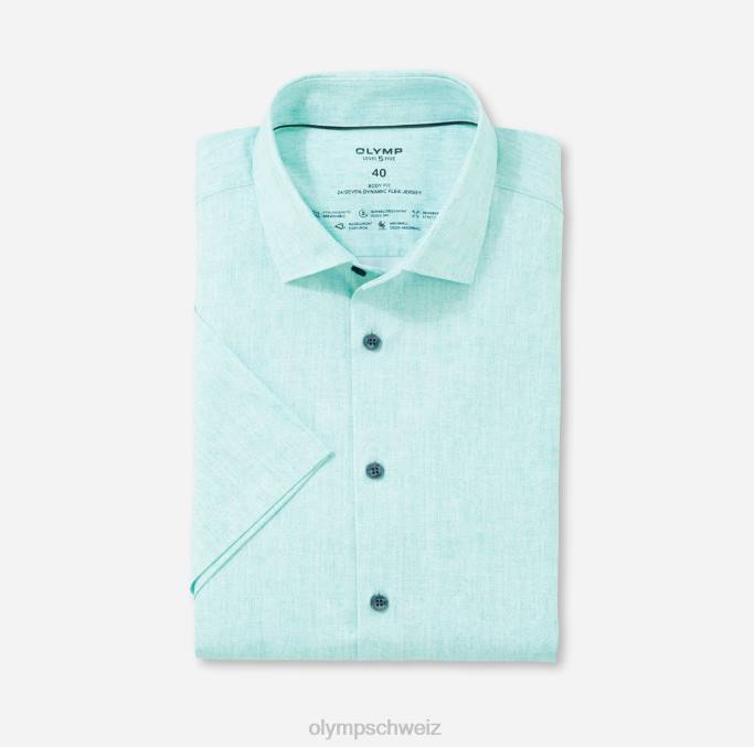 OLYMP Level Five 24/Seven Body Fit, Businesshemd, Modern Kent, Smaragd LBD8653 Kleidung