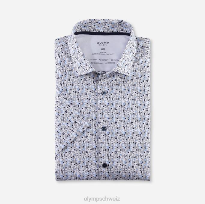 OLYMP Level Five 24/Seven Body Fit, Businesshemd, Modern Kent, Taupe LBD8671 Kleidung