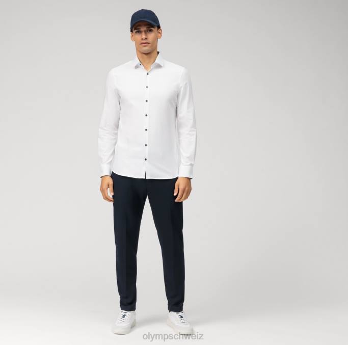 OLYMP Level Five 24/Seven Body Fit, Businesshemd, Modern Kent, Weiß LBD8397 Kleidung