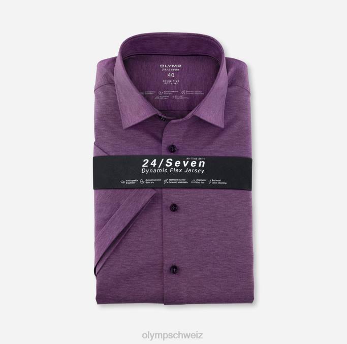 OLYMP Level Five 24/Seven Body Fit, Businesshemd, New York Kent, Flieder LBD8809 Kleidung