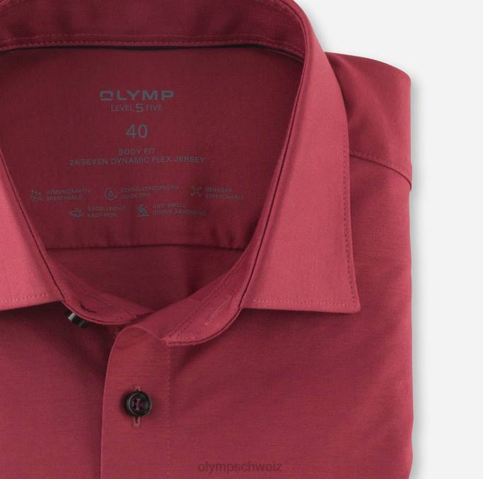 OLYMP Level Five 24/Seven Body Fit, Businesshemd, New York Kent, Rosewood LBD8670 Kleidung