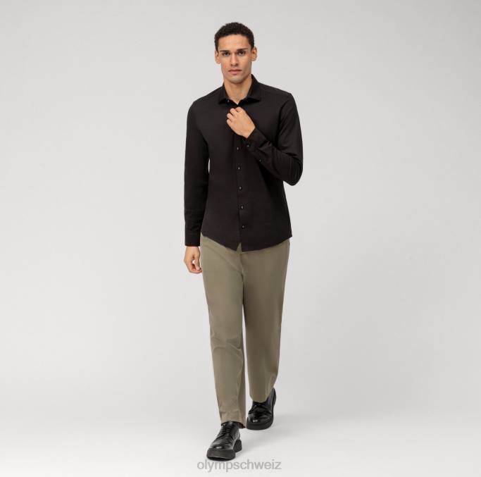 OLYMP Level Five 24/Seven Body Fit, Businesshemd, New York Kent, Schwarz LBD8389 Kleidung