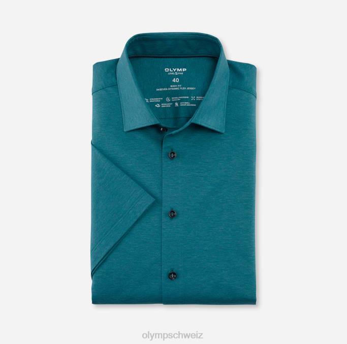OLYMP Level Five 24/Seven Body Fit, Businesshemd, New York Kent, Smaragd LBD8531 Kleidung