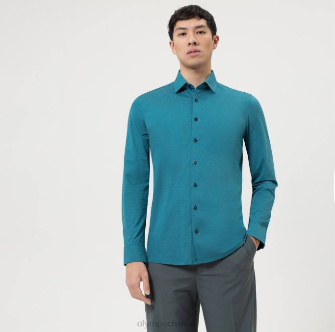 OLYMP Level Five 24/Seven Body Fit, Businesshemd, New York Kent, Smaragd LBD8586 Kleidung