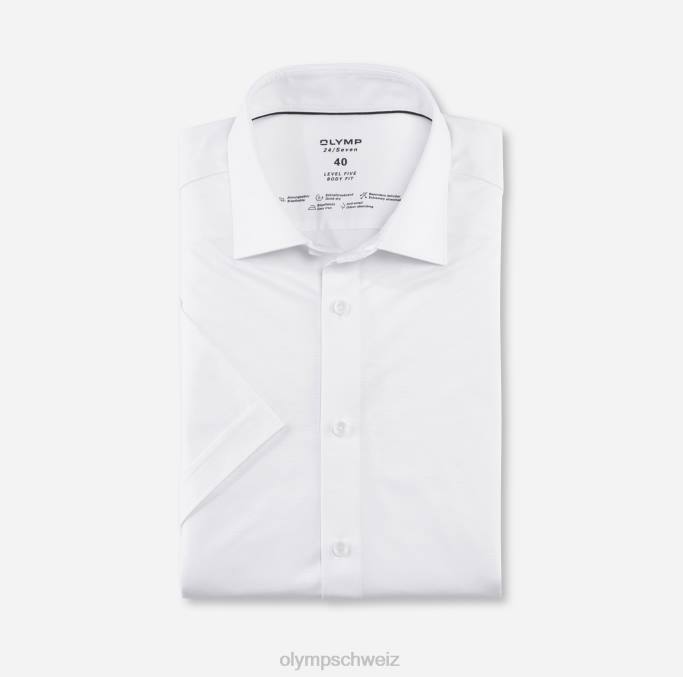 OLYMP Level Five 24/Seven Body Fit, Businesshemd, New York Kent, Weiß LBD8403 Kleidung