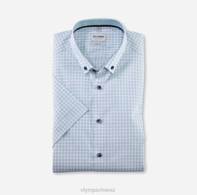 OLYMP Level Five Body Fit, Businesshemd, Button-Down, Smaragd LBD8704 Kleidung