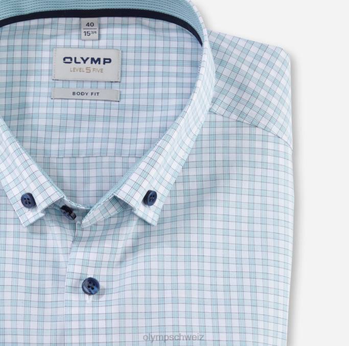 OLYMP Level Five Body Fit, Businesshemd, Button-Down, Smaragd LBD8704 Kleidung