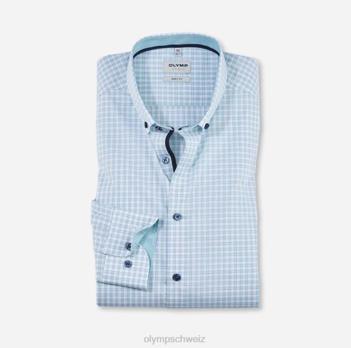 OLYMP Level Five Body Fit, Businesshemd, Button-Down, Smaragd LBD8735 Kleidung