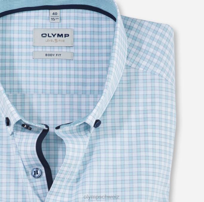 OLYMP Level Five Body Fit, Businesshemd, Button-Down, Smaragd LBD8735 Kleidung