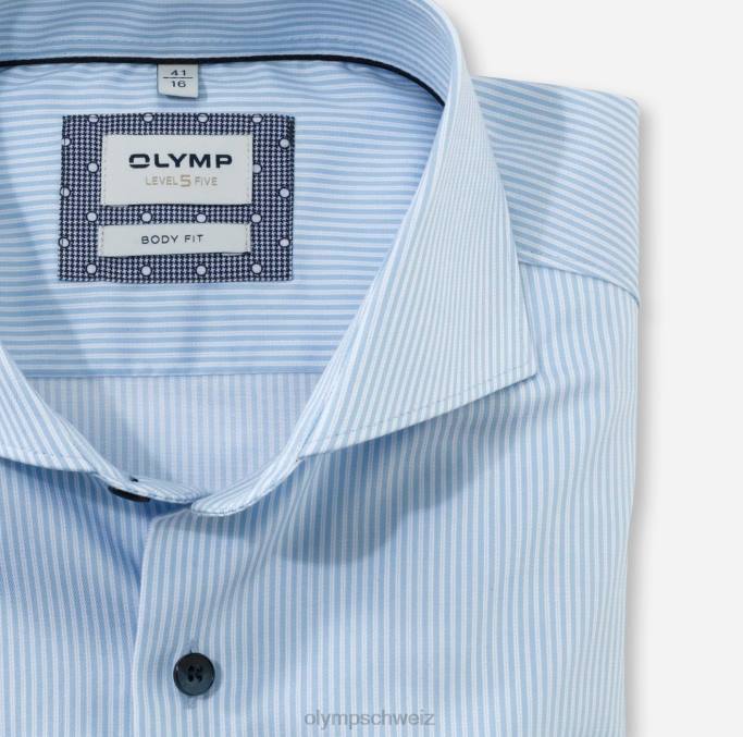 OLYMP Level Five Body Fit, Businesshemd, Cutaway, Blau LBD8342 Kleidung