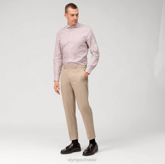 OLYMP Level Five Body Fit, Businesshemd, Cutaway, rot LBD8474 Kleidung