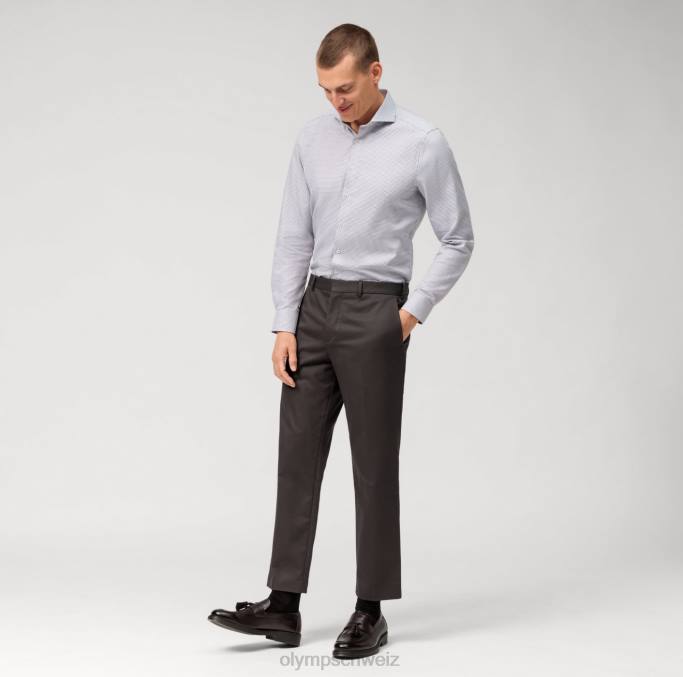 OLYMP Level Five Body Fit, Businesshemd, Langarm extra lang, Cutaway, Rotbraun LBD8871 Kleidung