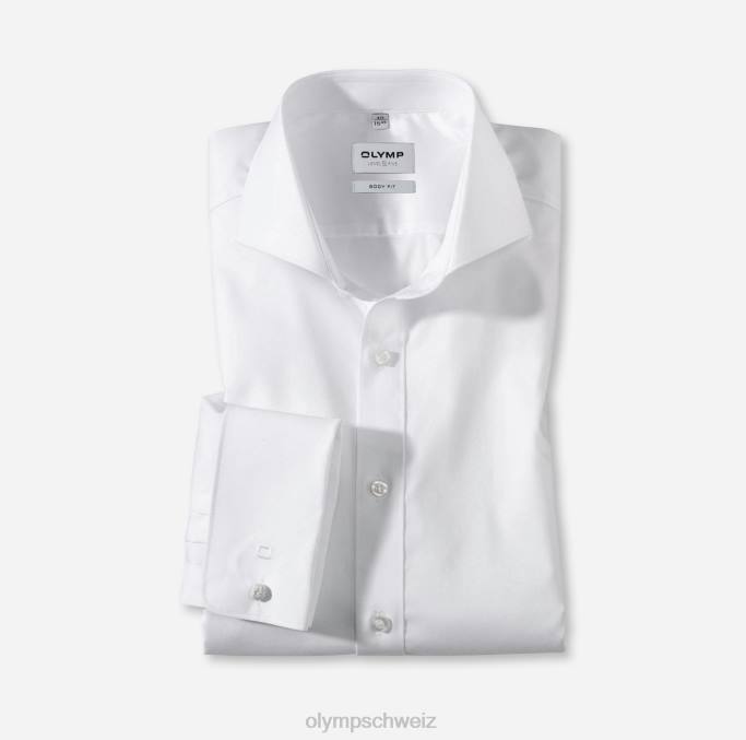 OLYMP Level Five Body Fit, Businesshemd, Langarm extra lang, Cutaway, weiß LBD8910 Kleidung