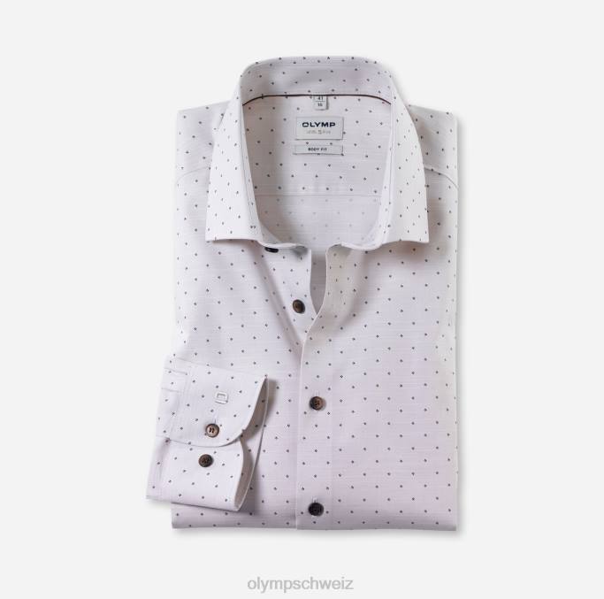 OLYMP Level Five Body Fit, Businesshemd, Langarm extra lang, Modern Kent, Natur LBD8900 Kleidung