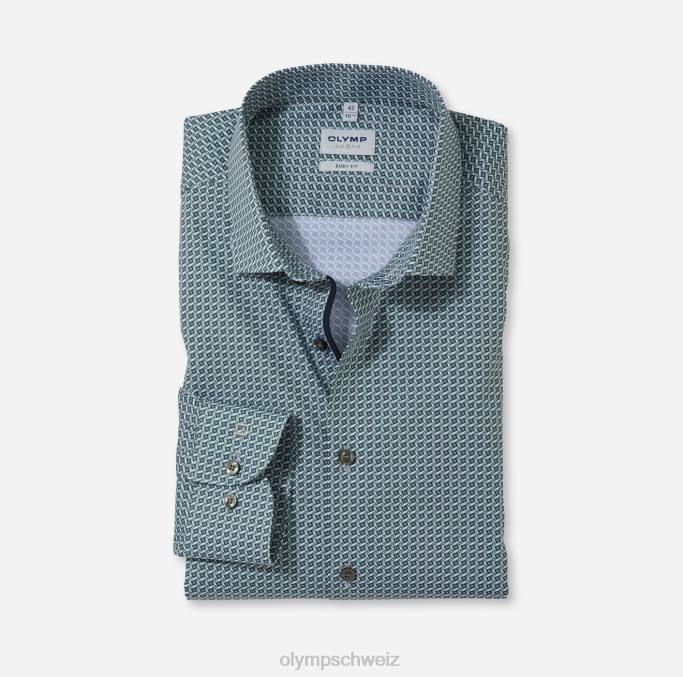 OLYMP Level Five Body Fit, Businesshemd, Langarm extra lang, Modern Kent, Oliv LBD8879 Kleidung