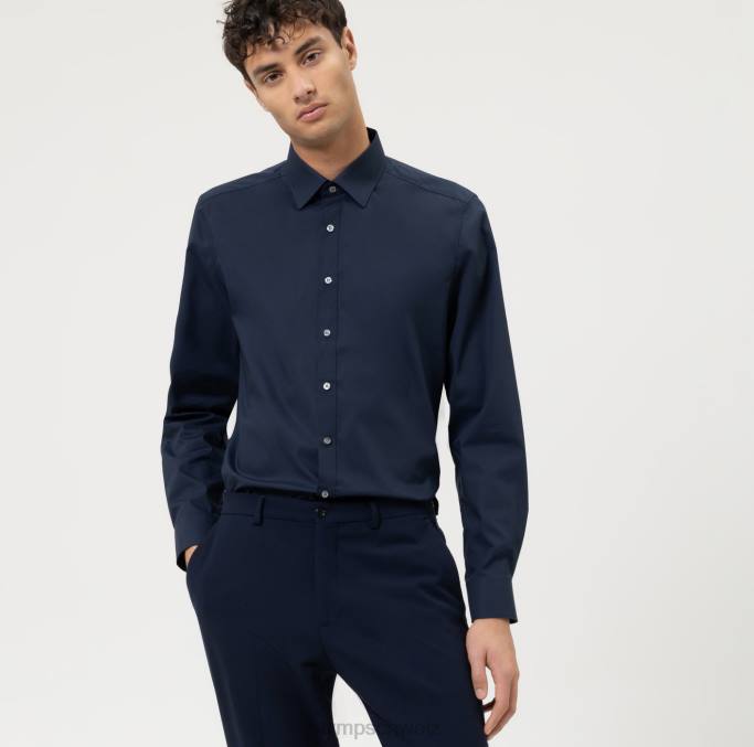 OLYMP Level Five Body Fit, Businesshemd, Langarm extra lang, New York Kent, Marine LBD8913 Kleidung