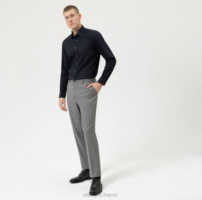 OLYMP Level Five Body Fit, Businesshemd, Langarm extra lang, New York Kent, Schwarz LBD8912 Kleidung