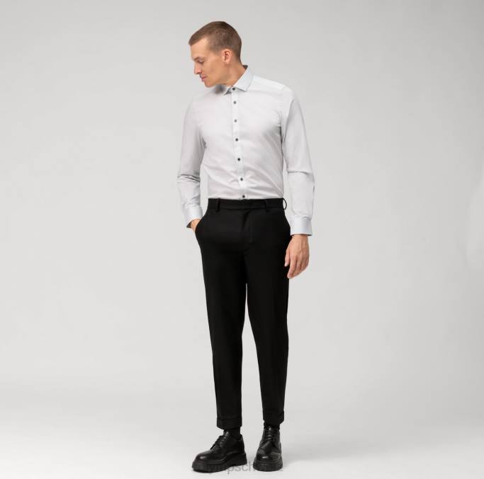 OLYMP Level Five Body Fit, Businesshemd, Modern Kent, Hellgrau LBD8526 Kleidung