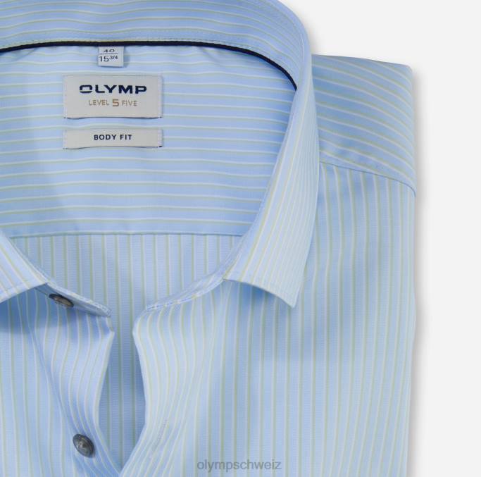 OLYMP Level Five Body Fit, Businesshemd, Modern Kent, Limette LBD8599 Kleidung
