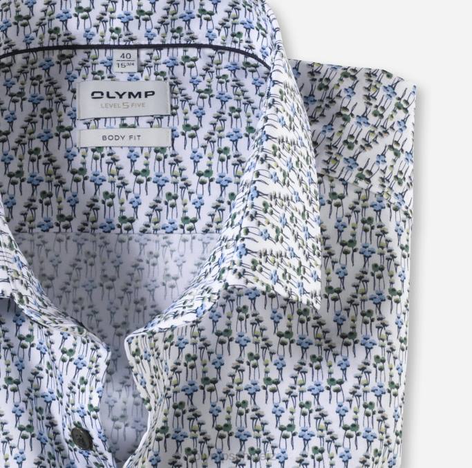 OLYMP Level Five Body Fit, Businesshemd, Modern Kent, Limette LBD8764 Kleidung