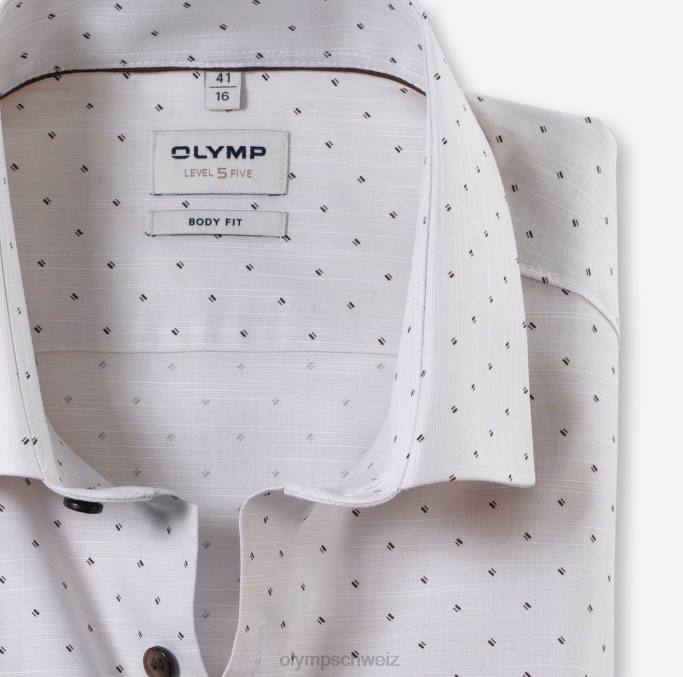 OLYMP Level Five Body Fit, Businesshemd, Modern Kent, Natur LBD8346 Kleidung