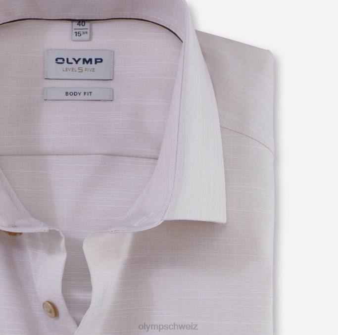 OLYMP Level Five Body Fit, Businesshemd, Modern Kent, Natur LBD8606 Kleidung