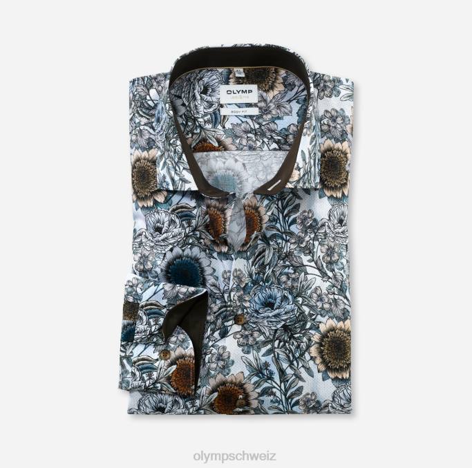 OLYMP Level Five Body Fit, Businesshemd, Modern Kent, Natur LBD8751 Kleidung