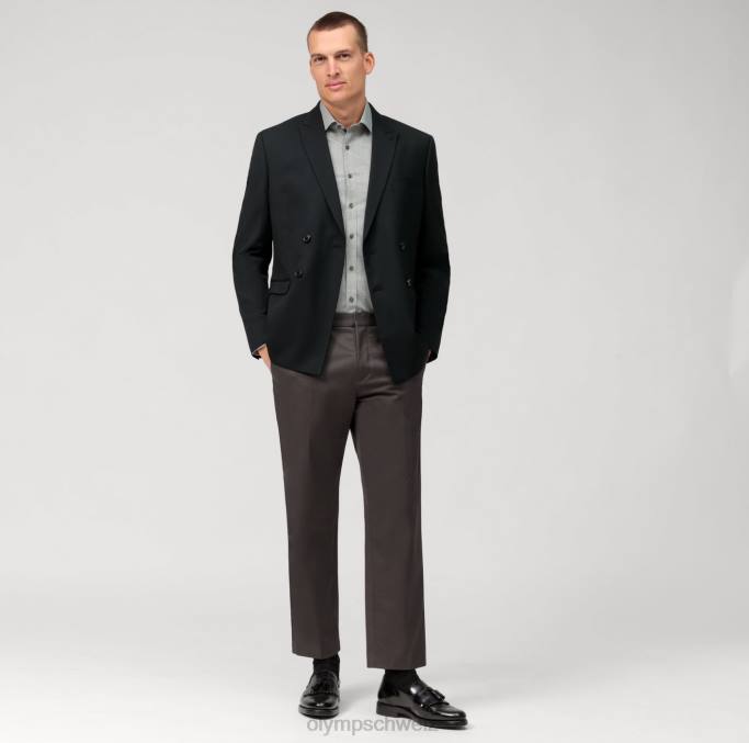 OLYMP Level Five Body Fit, Businesshemd, Modern Kent, Oliv LBD8462 Kleidung