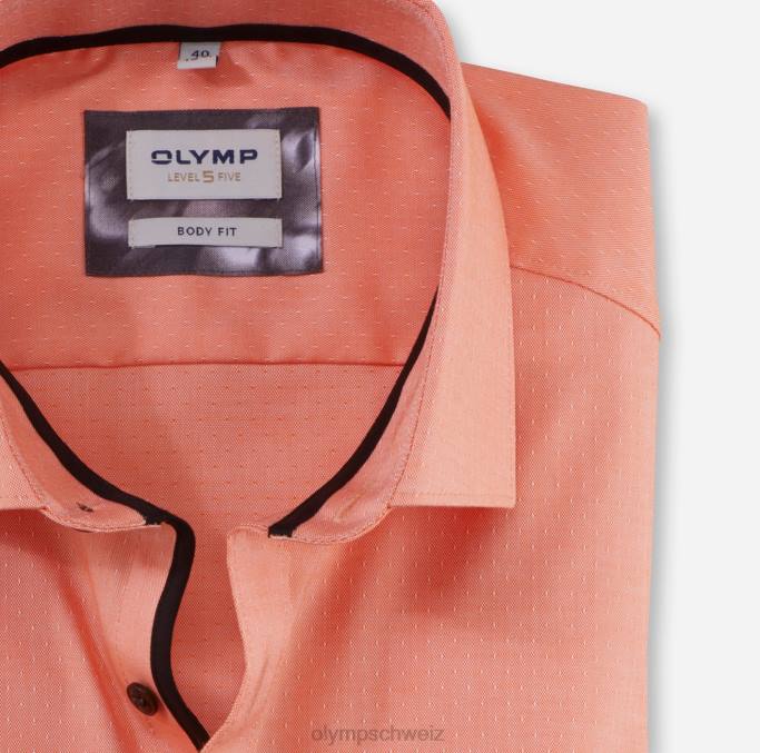 OLYMP Level Five Body Fit, Businesshemd, Modern Kent, Orange LBD8362 Kleidung